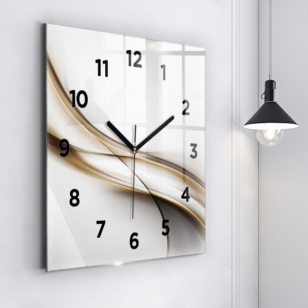 Reloj de pared cuadrado Líneas abstractas