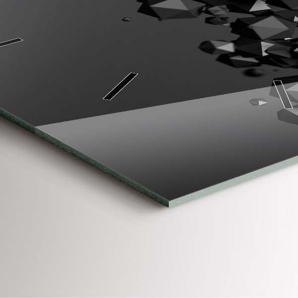 Reloj cuadrado Abstracción negra