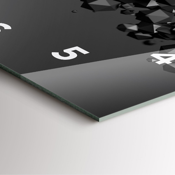 Reloj cuadrado Abstracción negra