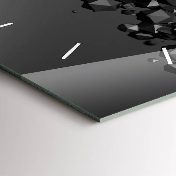 Reloj cuadrado Abstracción negra