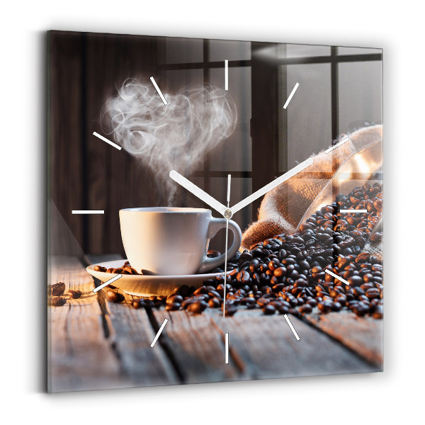 Reloj cuadrado Taza de café