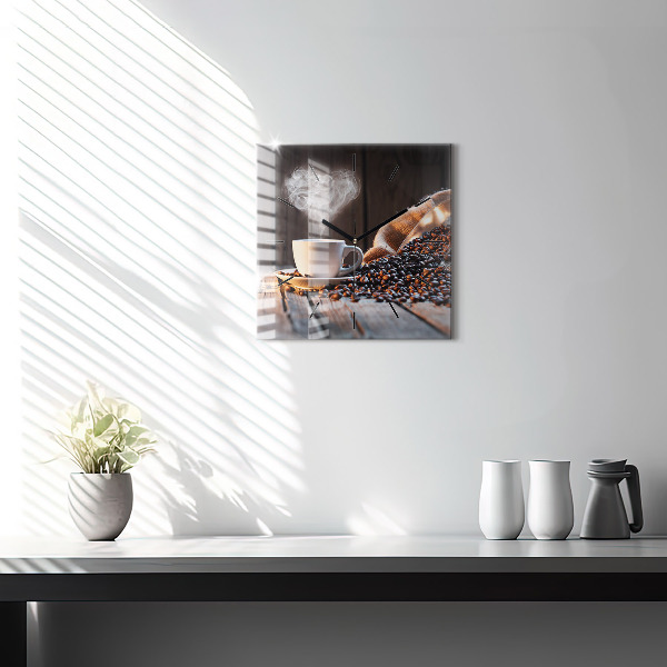 Reloj cuadrado Taza de café