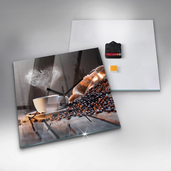 Reloj cuadrado Taza de café