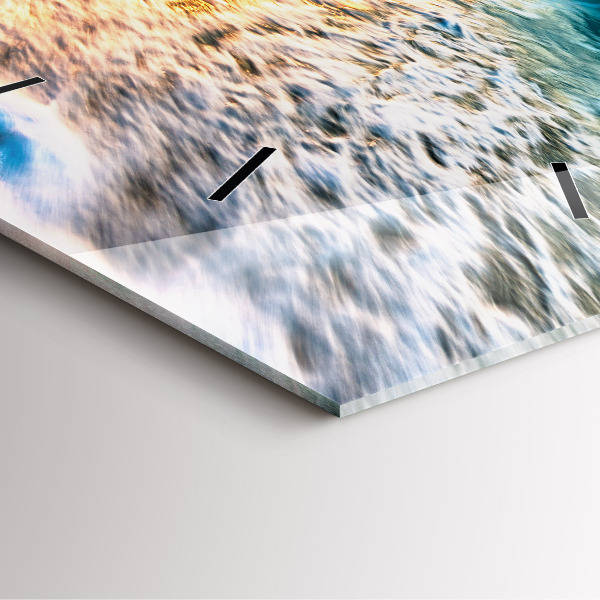 Reloj de pared cuadrado Playa, mar y arena