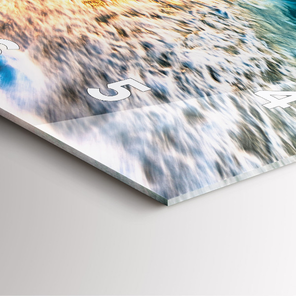 Reloj de pared cuadrado Playa, mar y arena