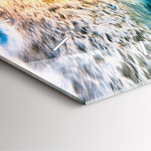 Reloj de pared cuadrado Playa, mar y arena