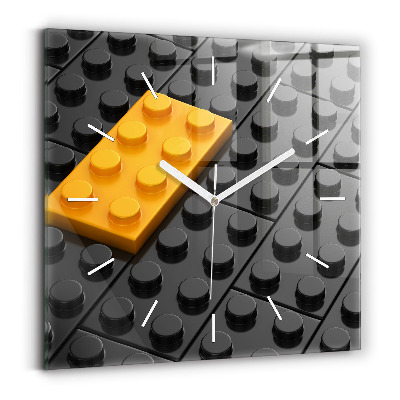 Reloj de pared cuadrado Bloques de juguete