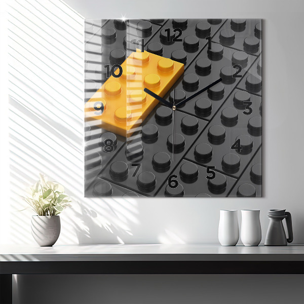 Reloj de pared cuadrado Bloques de juguete