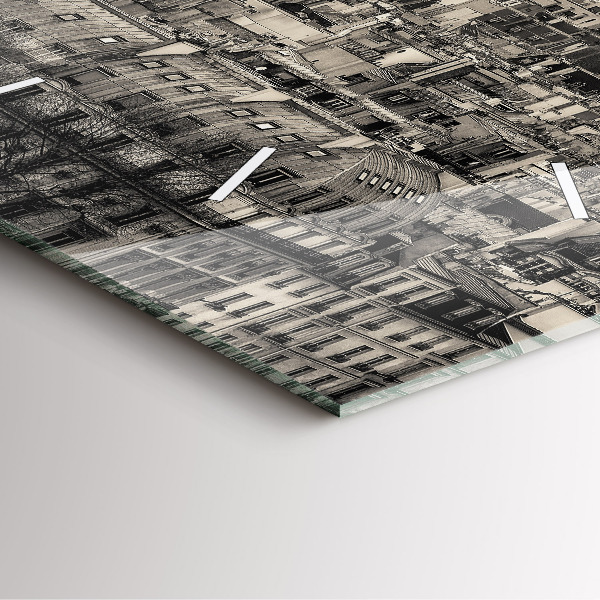 Reloj de pared cuadrado Paisaje panorámico de París