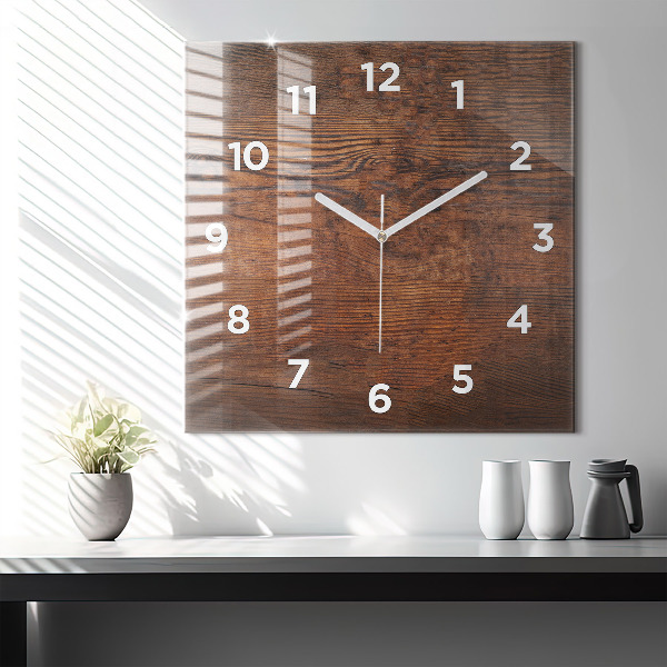 Reloj de pared cuadrado Madera vieja