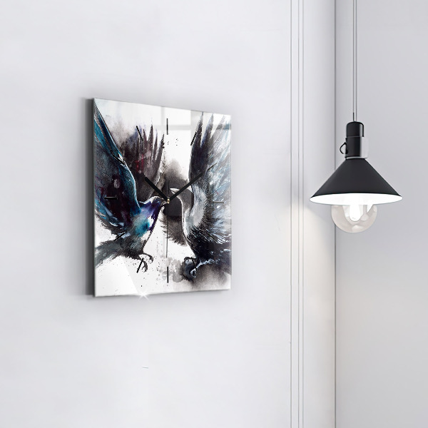 Reloj cuadrado Pájaros pintados