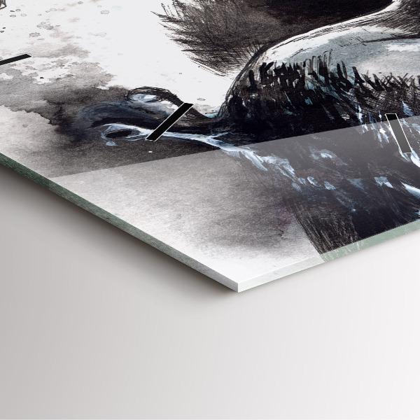 Reloj cuadrado Pájaros pintados