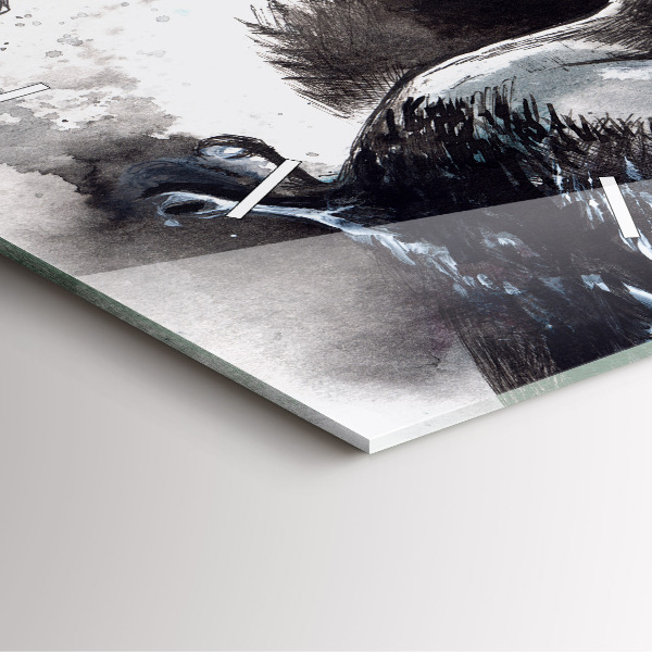 Reloj cuadrado Pájaros pintados