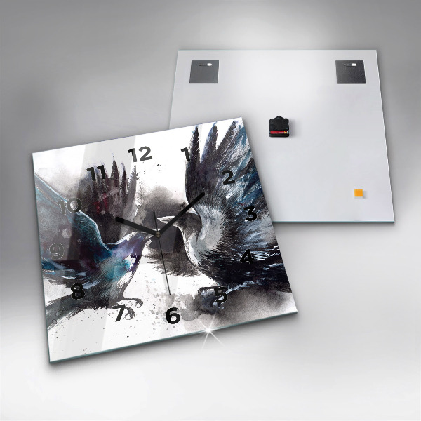 Reloj cuadrado Pájaros pintados