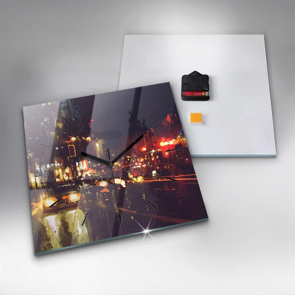Reloj cuadrado Ciudad pintada