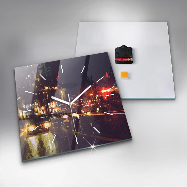Reloj cuadrado Ciudad pintada