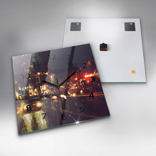 Reloj cuadrado Ciudad pintada