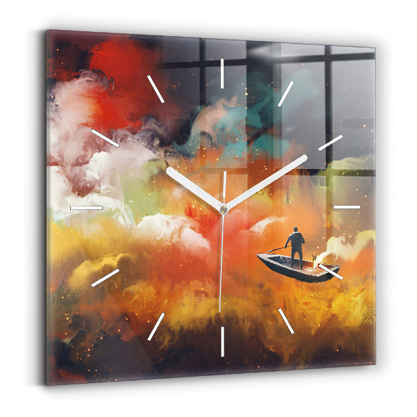 Reloj de pared cuadrado Imagen abstracta