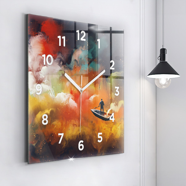 Reloj de pared cuadrado Imagen abstracta