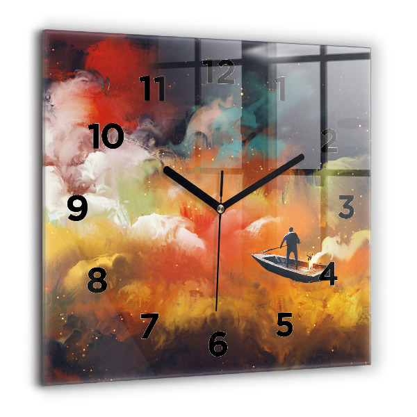 Reloj de pared cuadrado Imagen abstracta