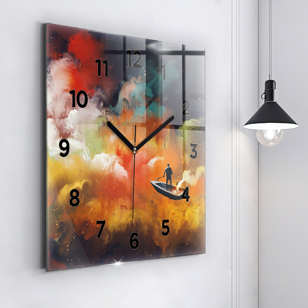 Reloj de pared cuadrado Imagen abstracta