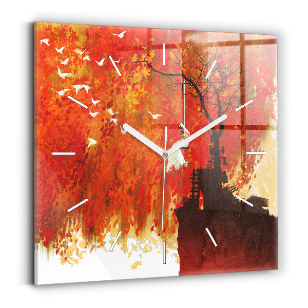 Reloj cuadrado Novia en otoño