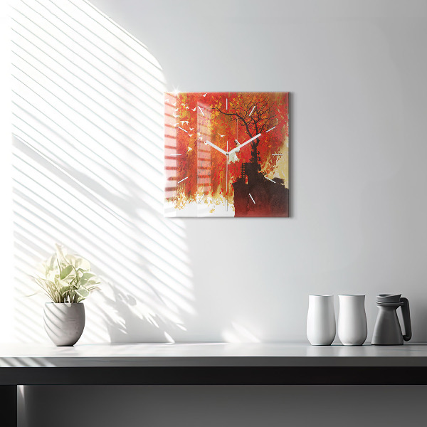 Reloj cuadrado Novia en otoño