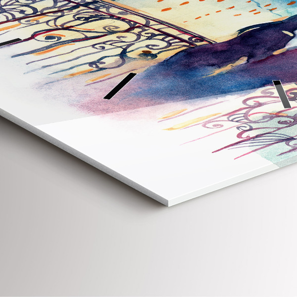 Reloj cuadrado Gente en acuarela