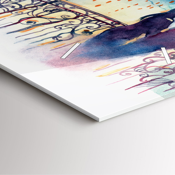 Reloj cuadrado Gente en acuarela