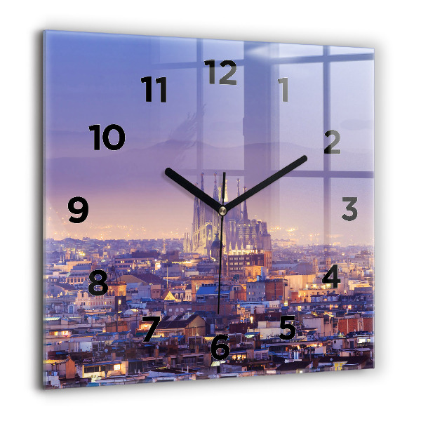 Reloj cuadrado Vista de Barcelona