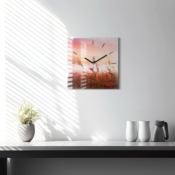 Reloj de pared cuadrado Mañana brumosa