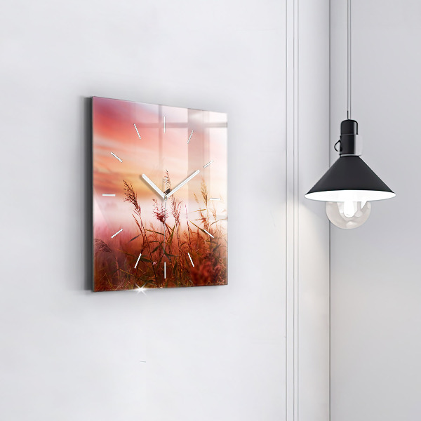 Reloj de pared cuadrado Mañana brumosa