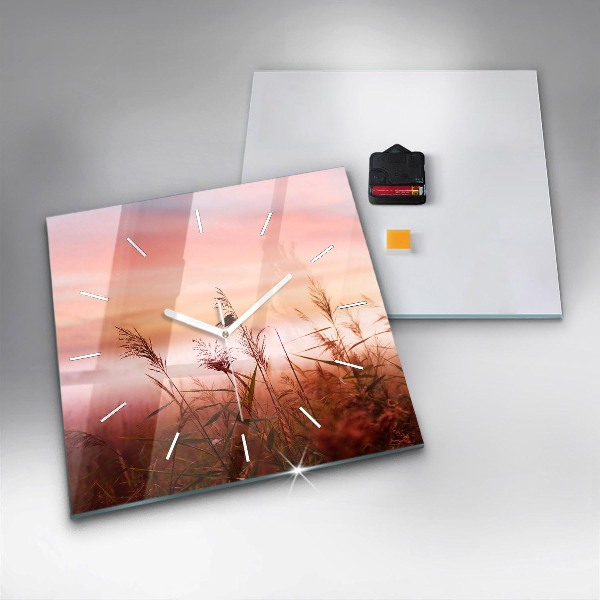 Reloj de pared cuadrado Mañana brumosa