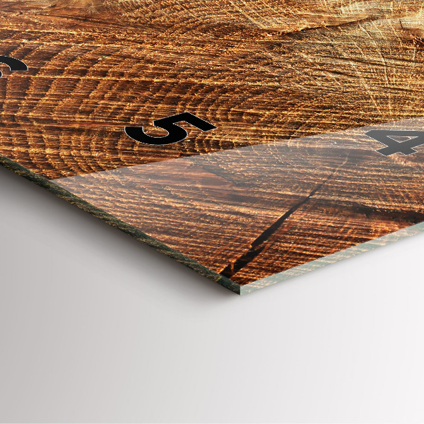 Reloj cuadrado Viejo tronco de árbol