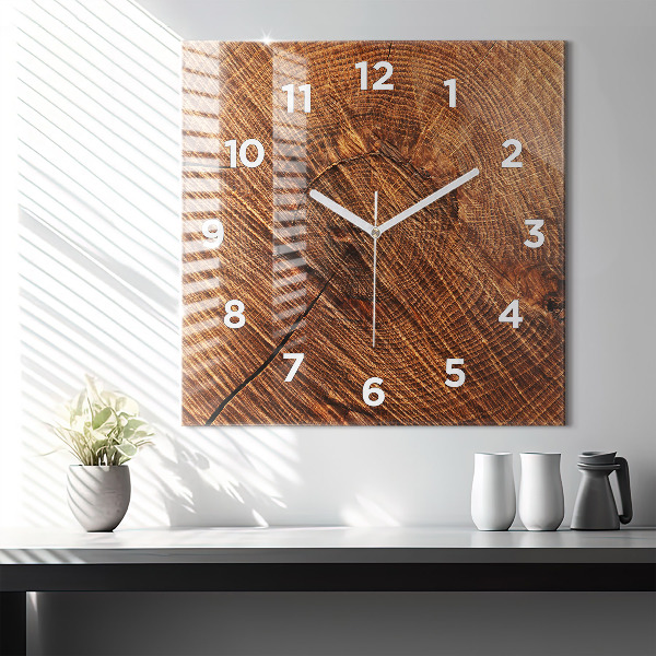 Reloj de pared cuadrado Madera decorativa