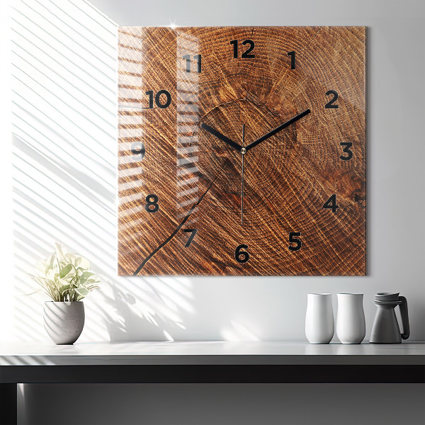 Reloj de pared cuadrado Madera decorativa