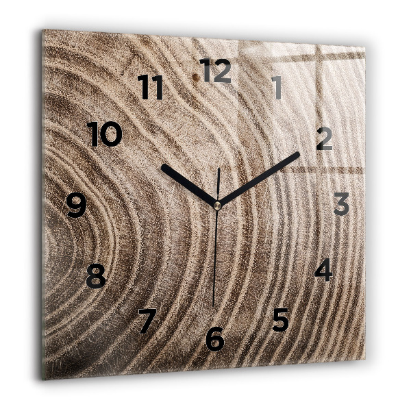Reloj de pared cuadrado Tronco de árbol