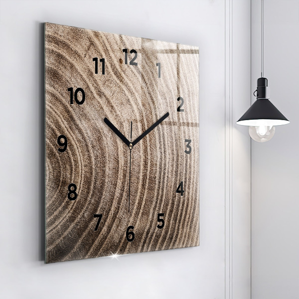 Reloj de pared cuadrado Tronco de árbol