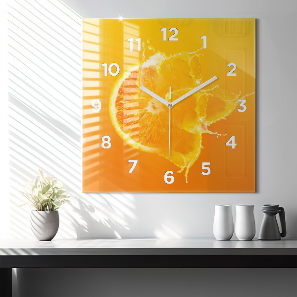Reloj cuadrado Naranja