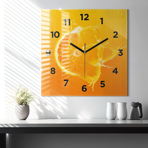 Reloj cuadrado Naranja