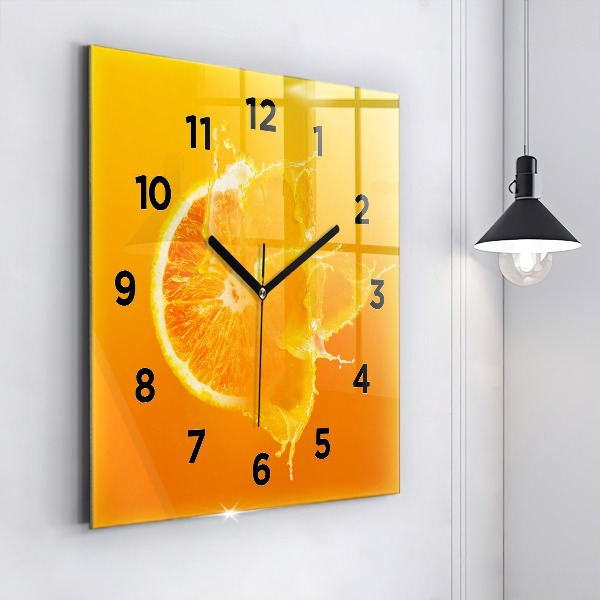 Reloj cuadrado Naranja