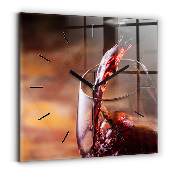 Reloj de pared cuadrado Copa de vino