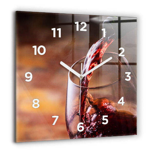 Reloj de pared cuadrado Copa de vino