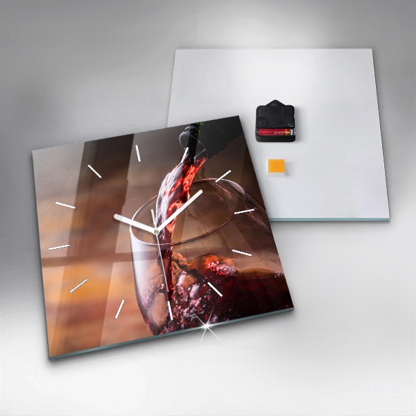 Reloj de pared cuadrado Copa de vino