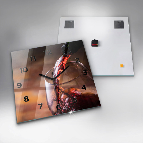 Reloj de pared cuadrado Copa de vino