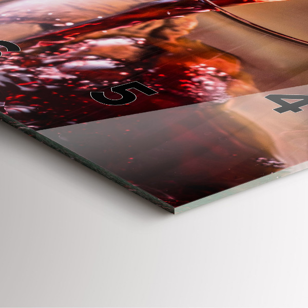 Reloj de pared cuadrado Copa de vino