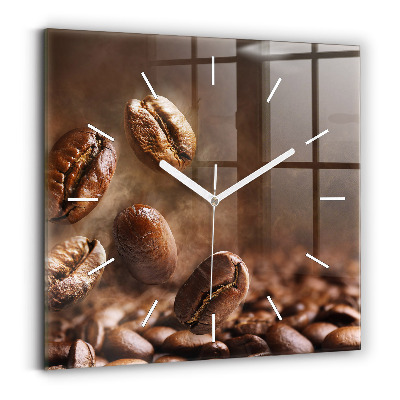 Reloj cuadrado Granos de café