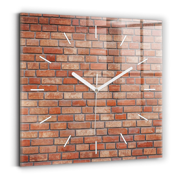 Reloj de pared cuadrado Pared de ladrillos