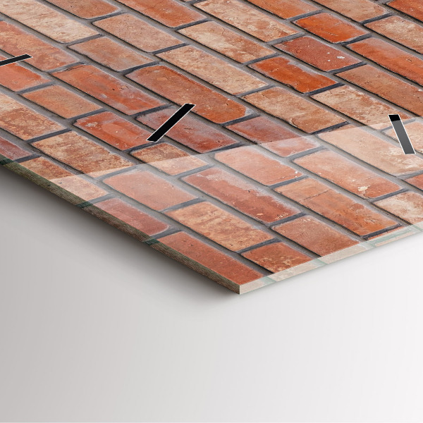 Reloj de pared cuadrado Pared de ladrillos