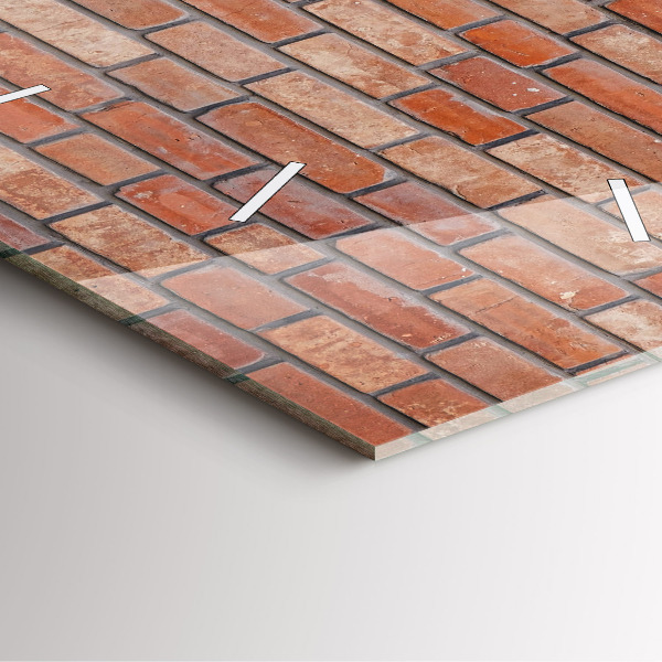 Reloj de pared cuadrado Pared de ladrillos